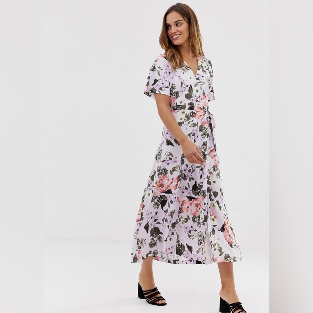 French Connection Armoise Floral Maxi Wrap Dress